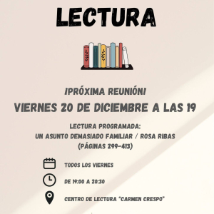 Club de lectura, viernes 20 de diciembre 